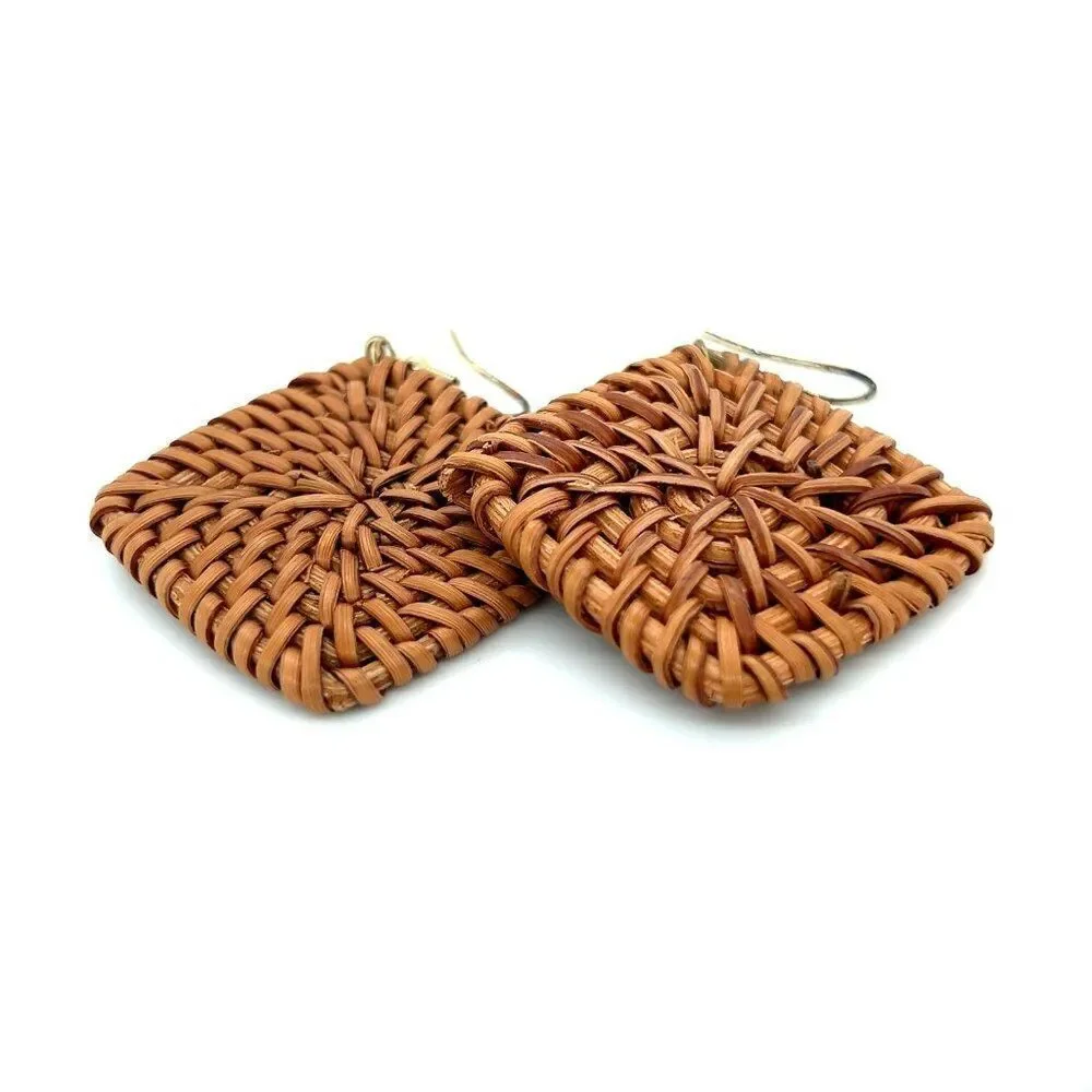 ‎Rattan Style Earrings